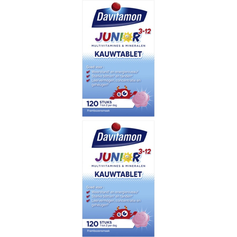 Een afbeelding van Davitamon Multivitamine Framb GVP 2-pack