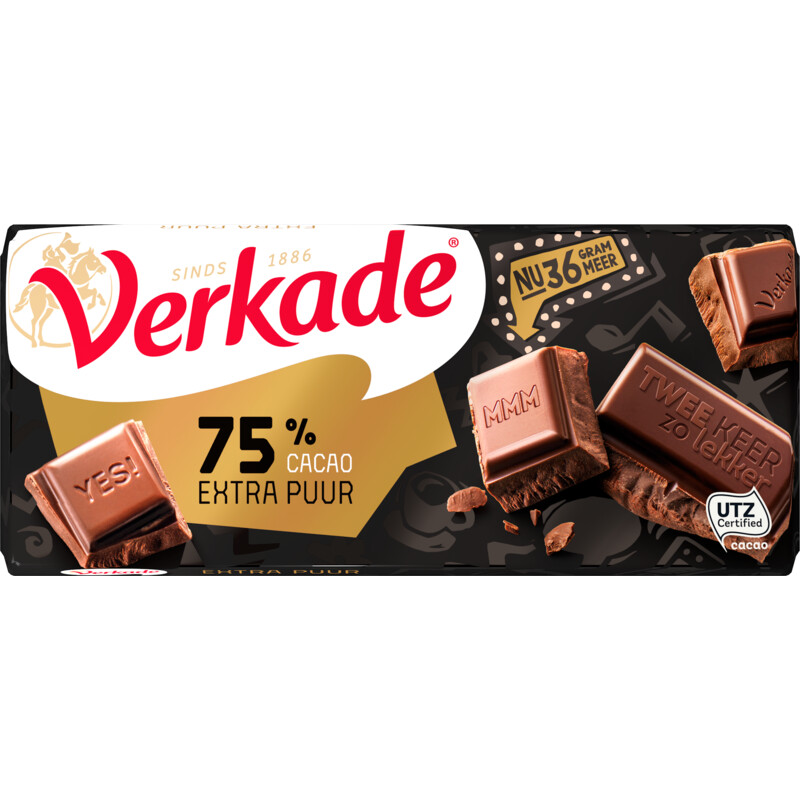 Een afbeelding van Verkade Reepe extra puur 111gr