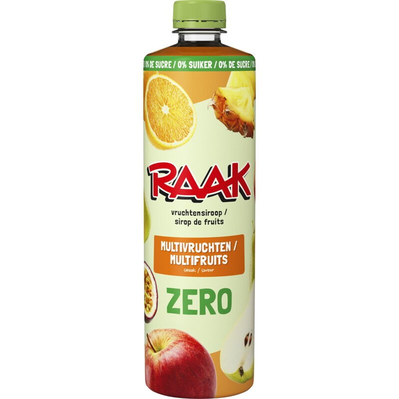 Raak Vruchtensiroop multivruchten zero sugar