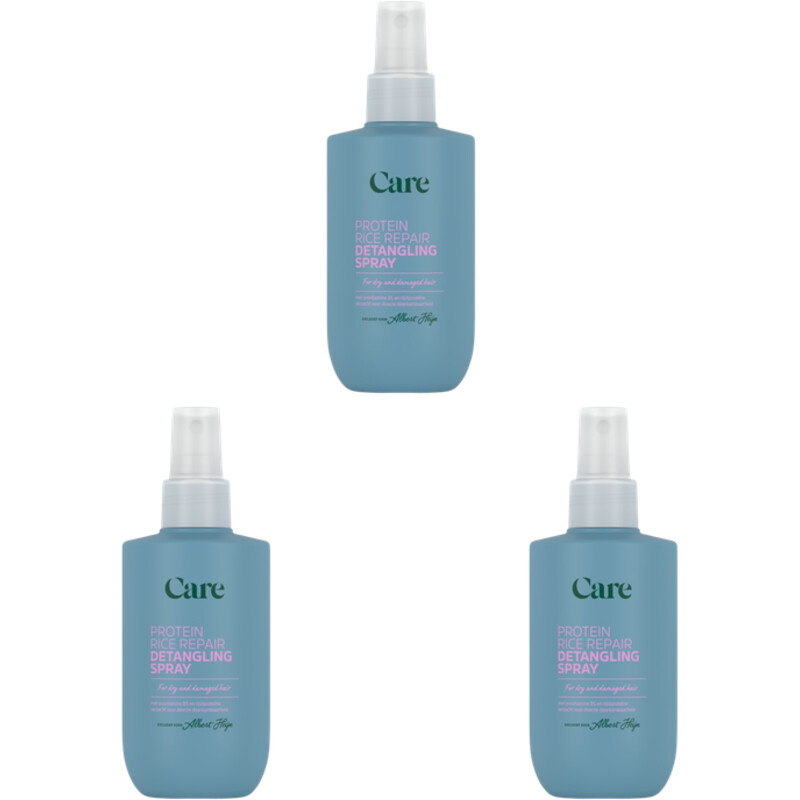 Een afbeelding van Care Protein rice repair detang. spray 3-pack