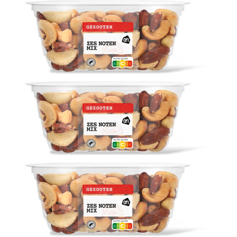 AH Zes noten mix gezouten 3-pack