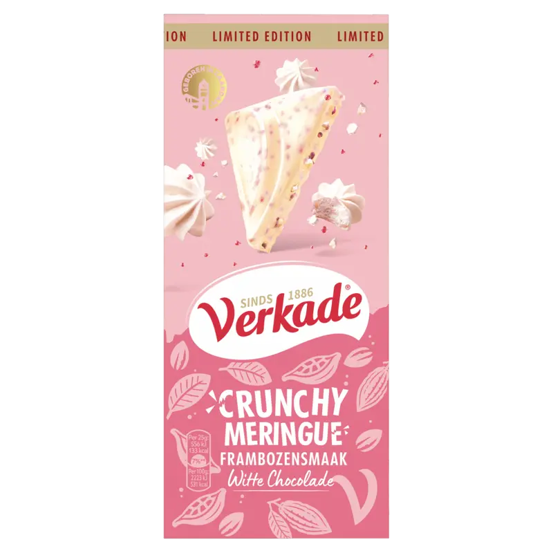 Verkade Crunchy meringue frambozensmaak reep