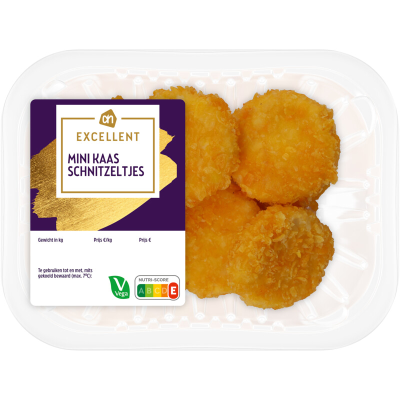 Een afbeelding van AH Excellent Mini kaasschnitzeltjes