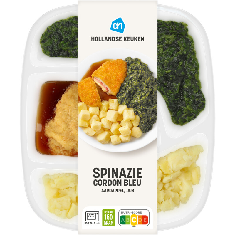 Een afbeelding van AH Cordon bleu met spinazie
