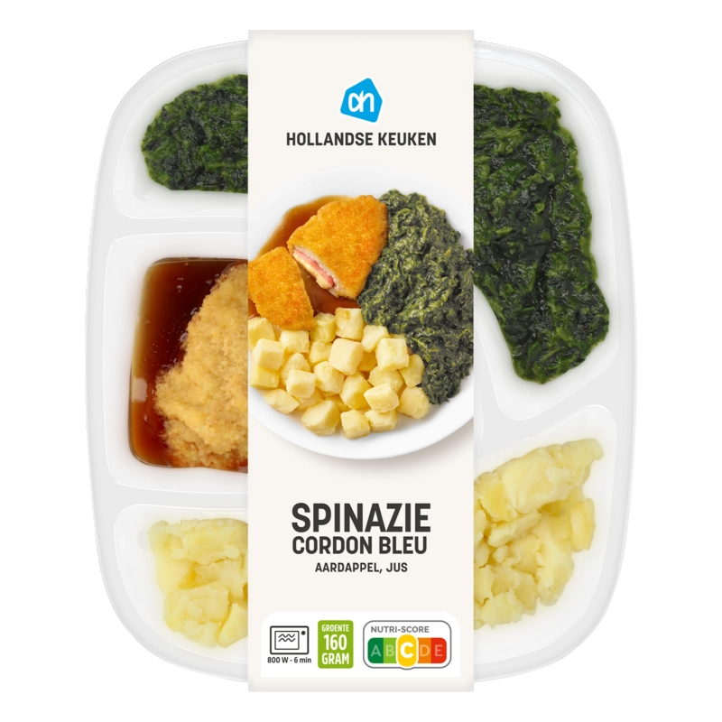 Cordon bleu met spinazie