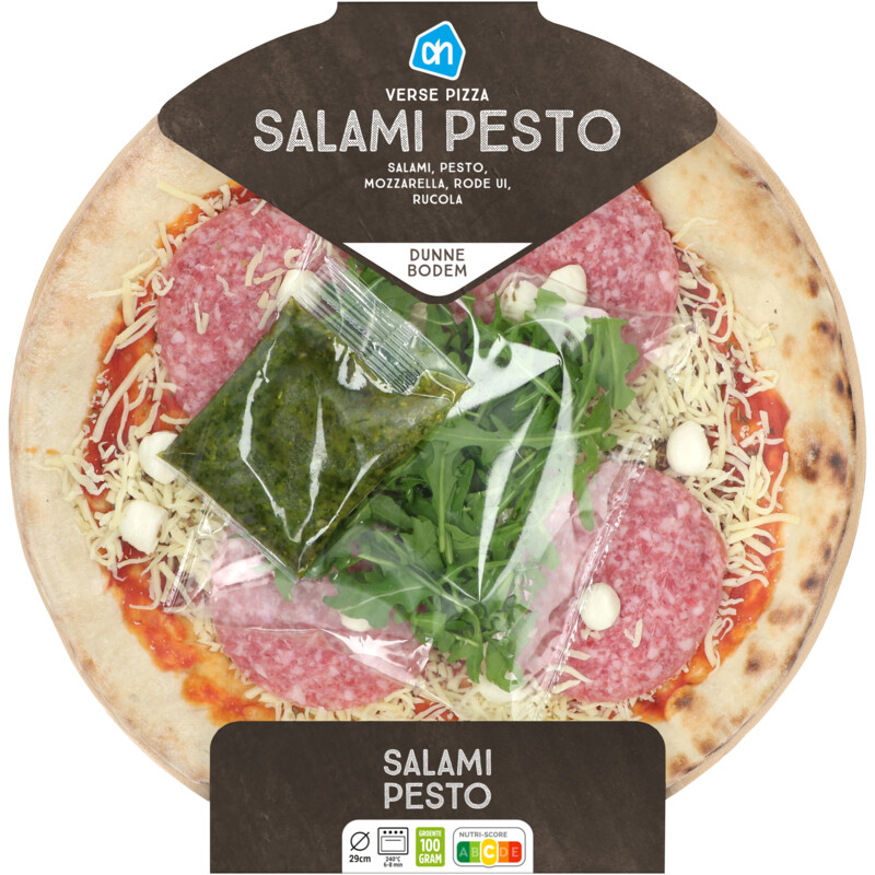 Een afbeelding van AH Verse pizza salami pesto