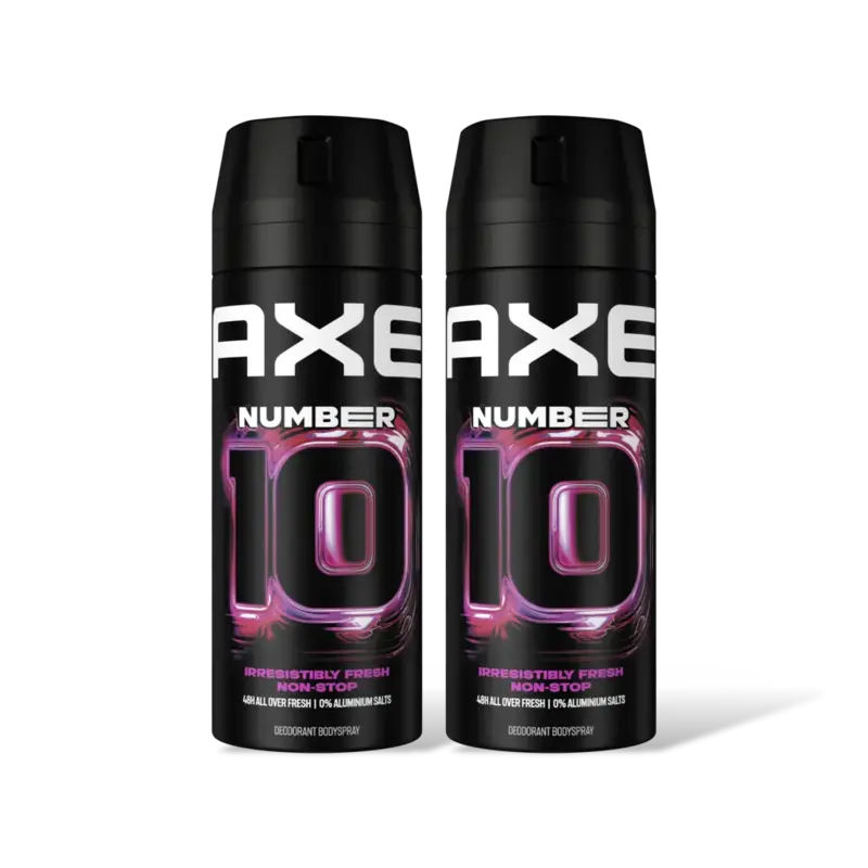 Axe Number 10 deodorant bodyspray 2-pack