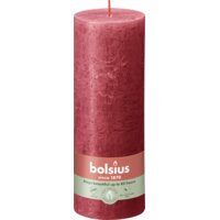 Een afbeelding van Bolsius Rustieke kaars 19cm rood