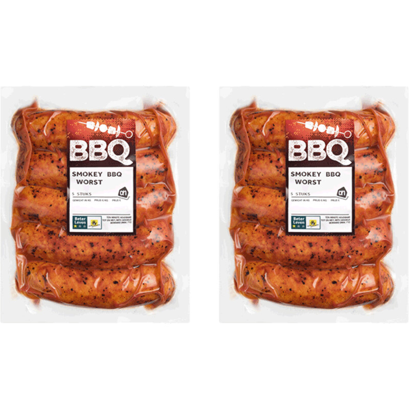 Een afbeelding van AH BBQ worst smokey 2-pack