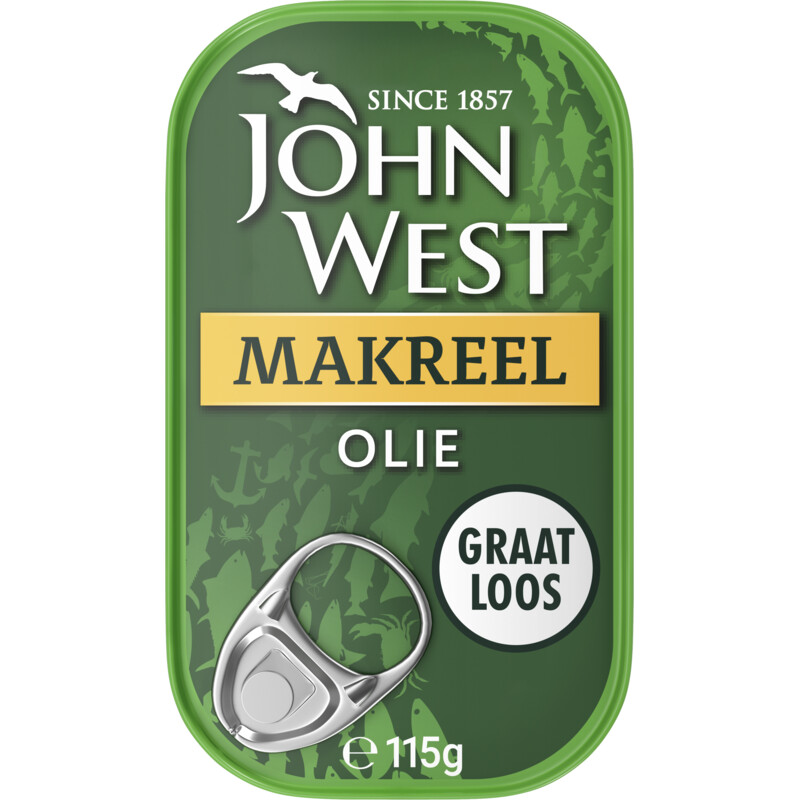 Een afbeelding van John West Makreel olie