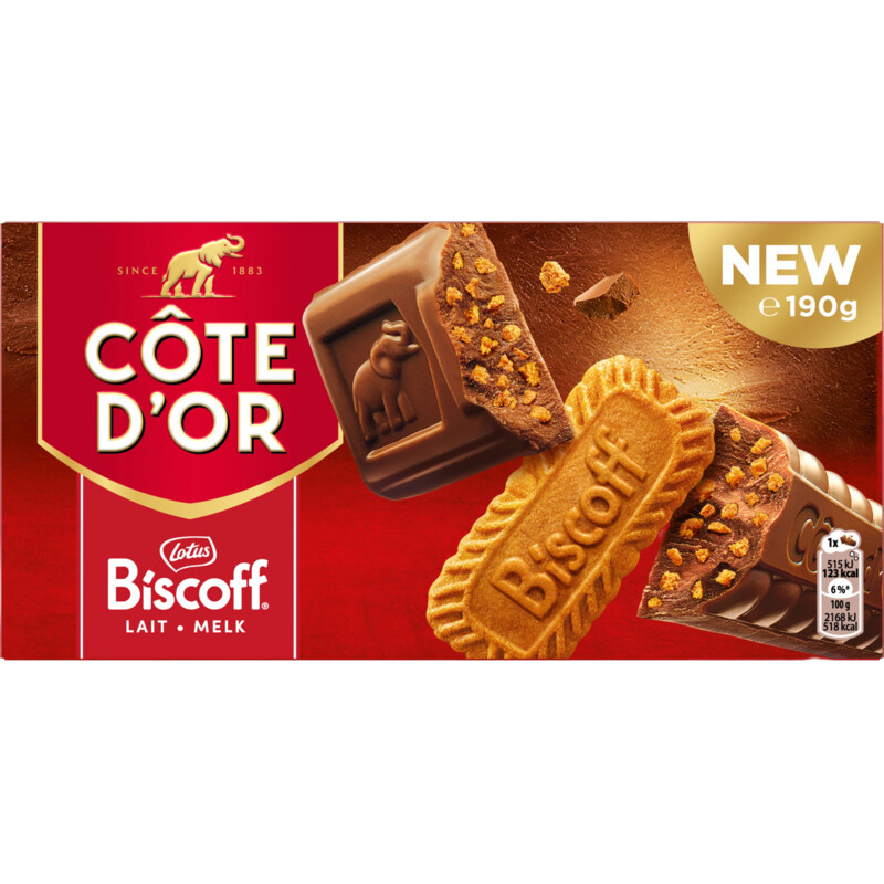 Côte d'Or Biscoff chocoladereep melk bel