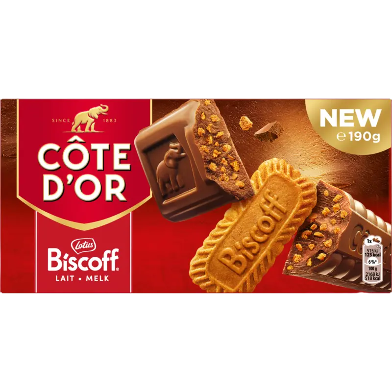Côte d'Or Biscoff chocoladereep melk bel