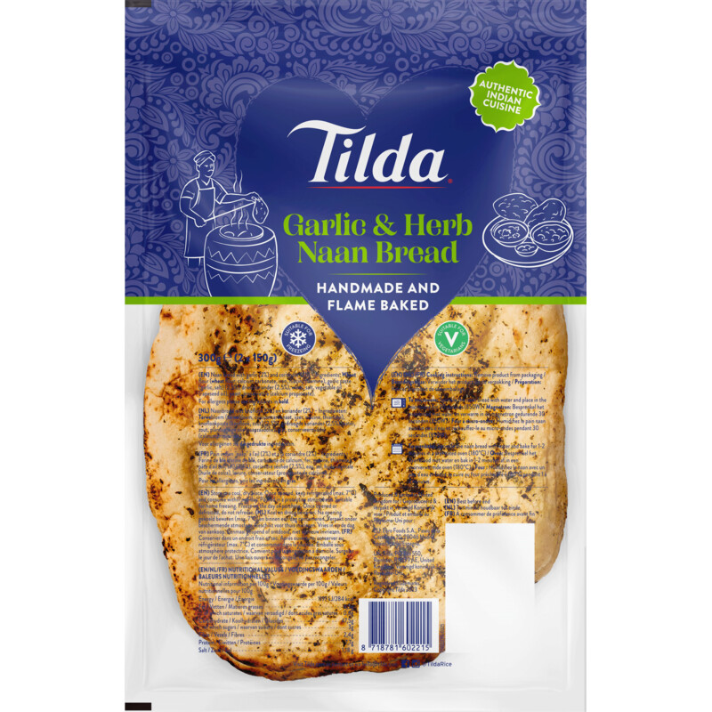 Een afbeelding van Tilda Naanbrood knoflook koriander