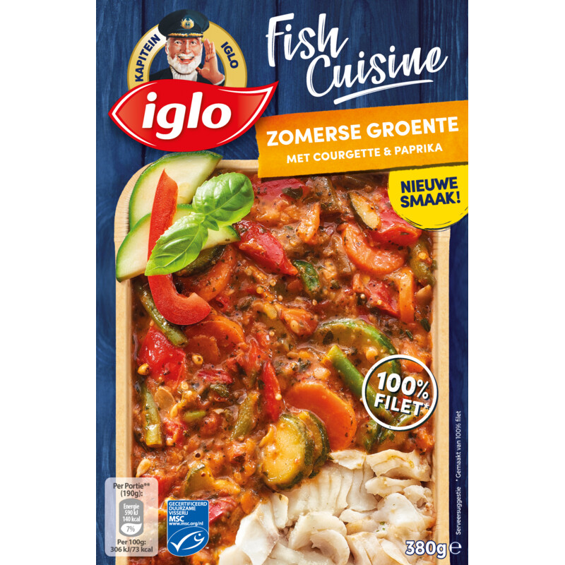 Een afbeelding van Iglo Fish cuisine zomerse groente
