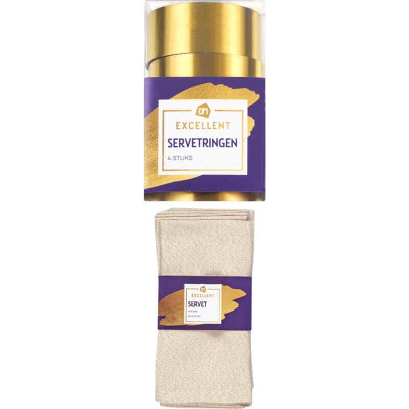 Een afbeelding van AH Servet en servetring pakket