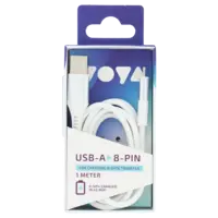 VOYA USB-A naar 8-pin kabel 1 meter