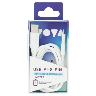 pdp-image-VOYA USB-A naar 8-pin kabel 1 meter