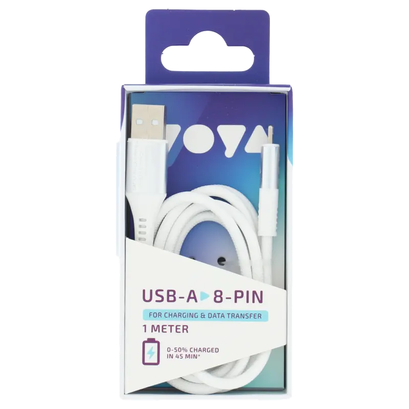 VOYA USB-A naar 8-pin kabel 1 meter
