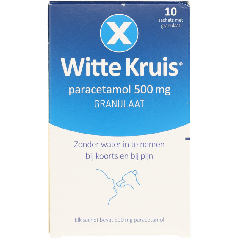 Een afbeelding van Witte kruis Paracetamol 500mg granulaat