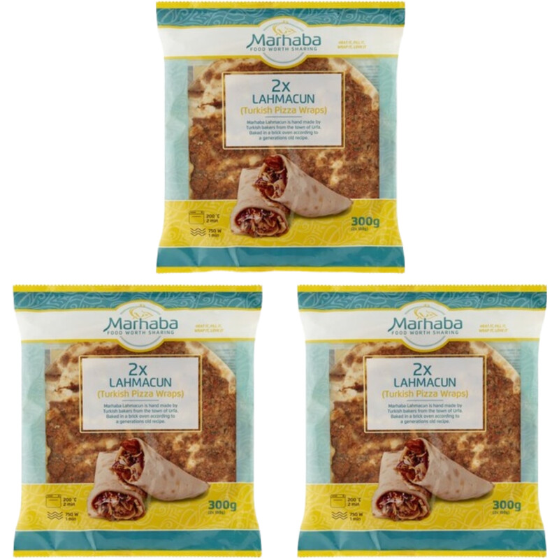 Een afbeelding van Marhaba Pizza lahmacun 3-pack