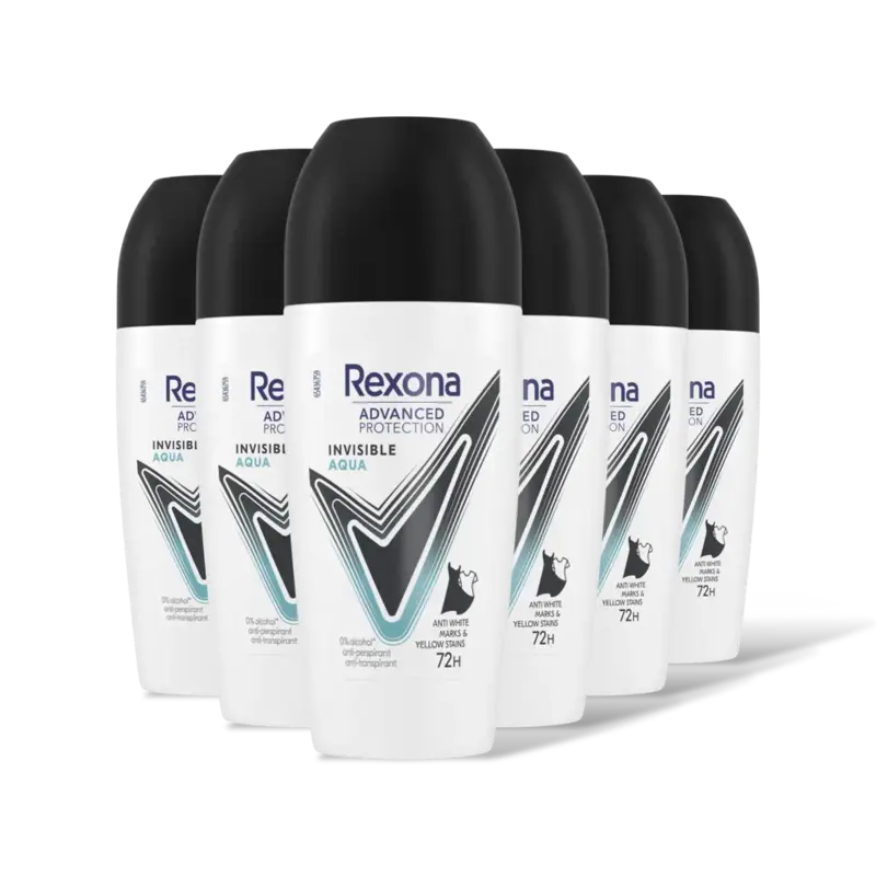 Rexona Anti-transpirant invisible aqua 6-pack
