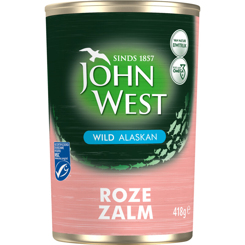 Een afbeelding van John West Wilde roze zalm