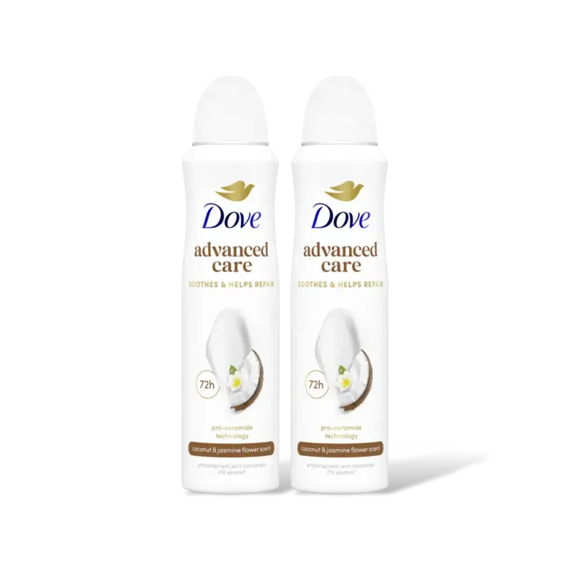 Dove Coco & jasmine deodorant spray 2-pack