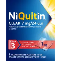 Niquitin Clear 7mg nicotine pleister stap 3