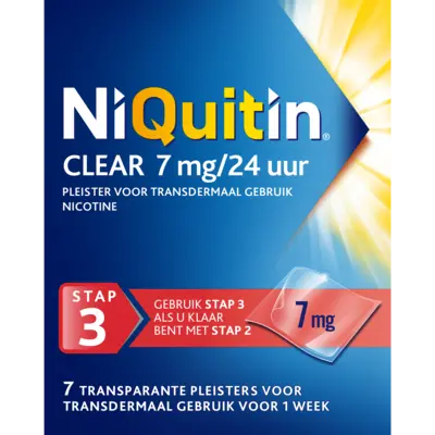 pdp-image-Niquitin Clear 7mg nicotine pleister stap 3