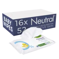 Neutral Baby wipes 0% parfume 16-pack