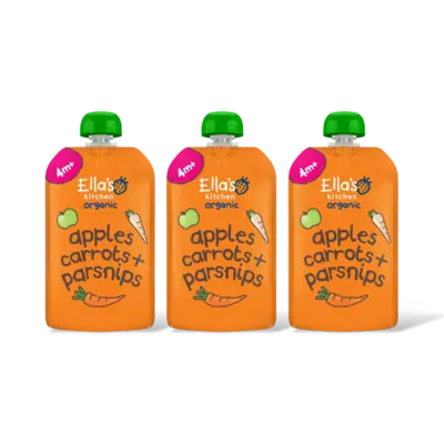pdp-image-Ella's kitchen Wortels, appels,pastinaak 4m+ bio 3-pk