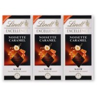 Lindt Excellence karamel hazelnoot puur 3-pack