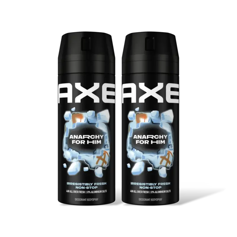 Axe Anarchy for him deo bodyspray 2-pack