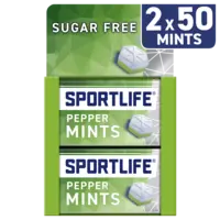 Sportlife Peppermint sugar free mints 2-pack