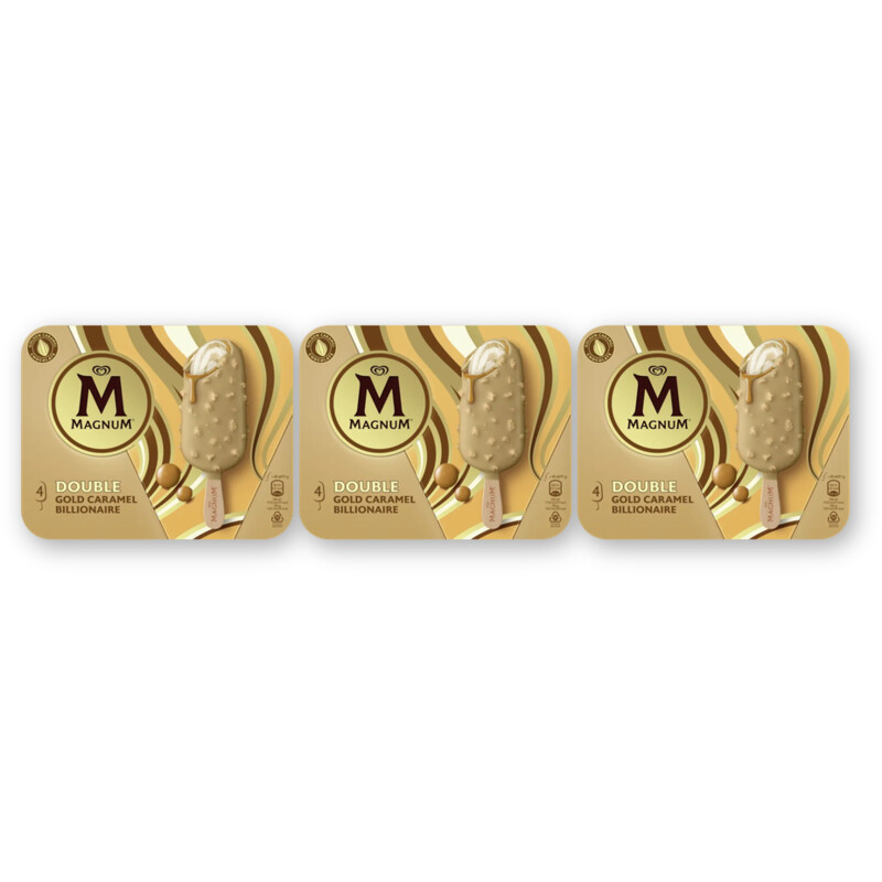 Magnum Double gold caramel billionaire 3-pk