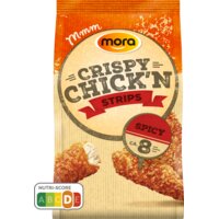 Een afbeelding van Mora Crispy chick'n spicy strips