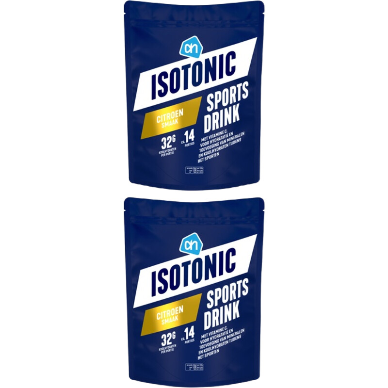 Een afbeelding van AH Isotonic sports drink citroen 2-pack