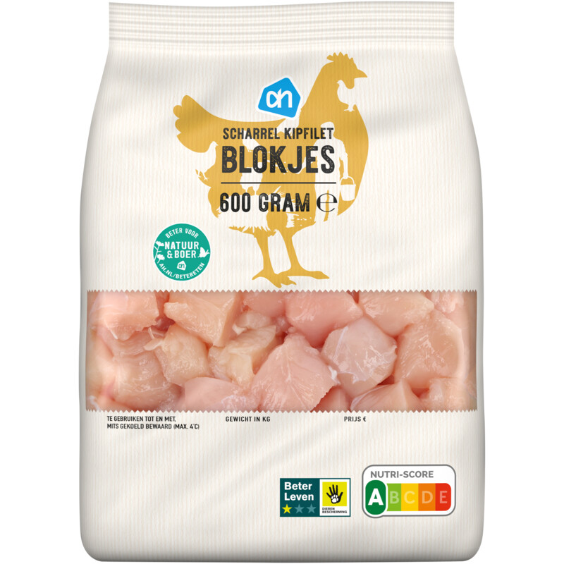 Een afbeelding van AH Scharrel kipfilet blokjes
