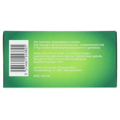 pdp-image-Nicorette Menthol mint 2mg kauwgom nicotine