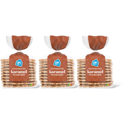 pdp-image-AH Roomboter karamel stroopwafels 3-pack