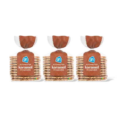 pdp-image-AH Roomboter karamel stroopwafels 3-pack
