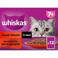 Whiskas 7+ Classic selectie in saus