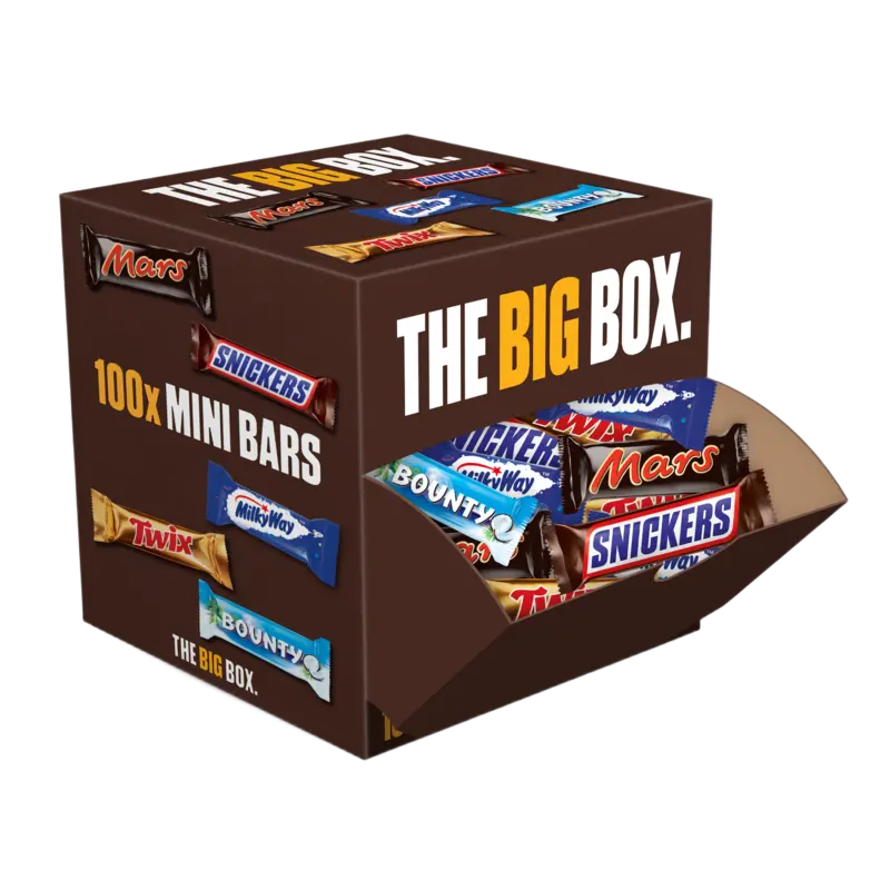 The Big Box Chocolade Minis Uitdeelverpakking 1.9kg