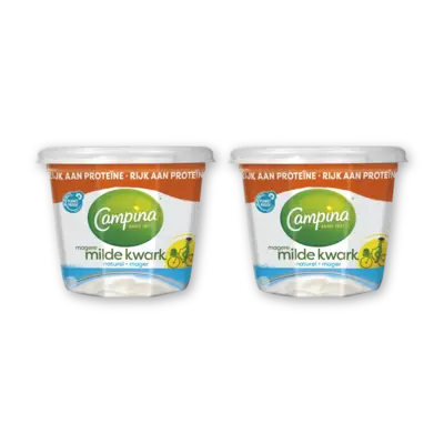 Campina Magere milde kwark naturel 2-pack