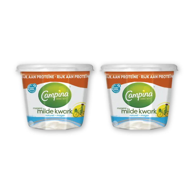 Magere milde kwark naturel 2-pack