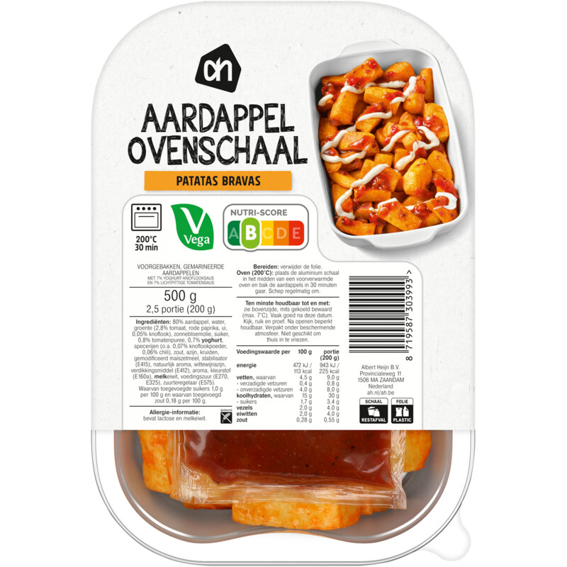 Een afbeelding van AH Aardappel ovenschaal patatas bravas