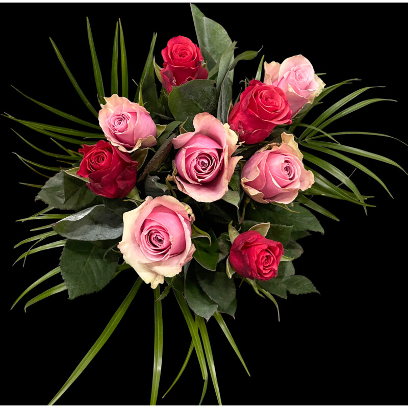 Een afbeelding van AH Rozenboeket rood roze