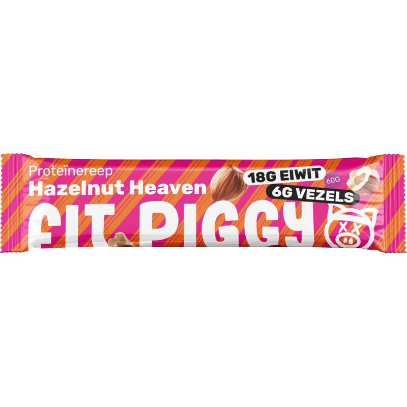 Een afbeelding van Fit Piggy Proteïnereep hazelnut heaven