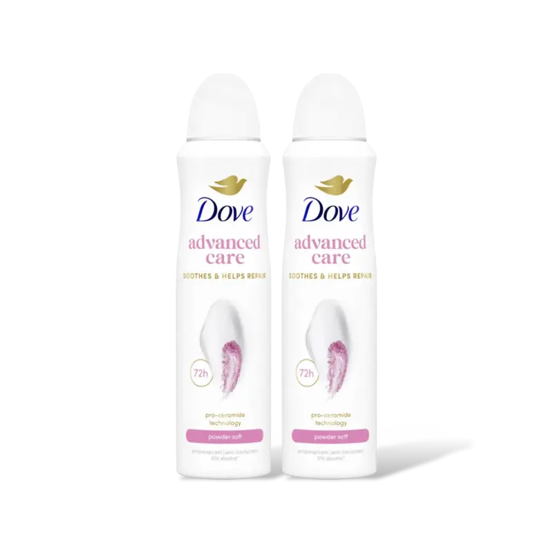 Dove Soft feel deodorant spray 2-pack