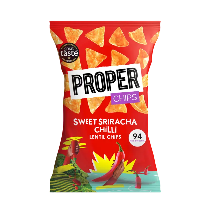Proper Sweet Sriracha Chilli Lentil Chips